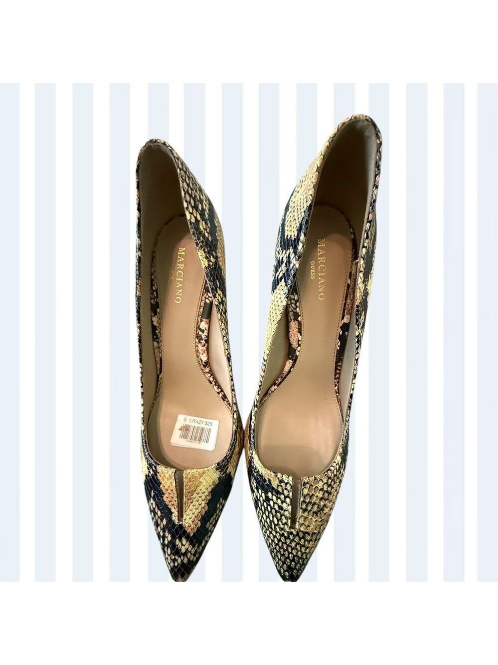 •	Marciano Guess Snakeskin Print High Heel Pumps Size 40 (US 9.5–10)